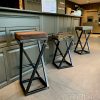tabouret haut en métal loft